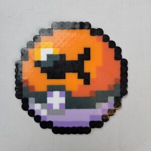 Fishing Pokeball Perler Bead Pixel Art